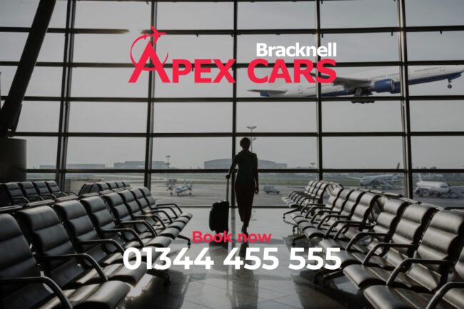 Apex cars bracknell cheap airport transfers Girl waiting in airport holding luggage